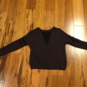 Burgundy fishnet sweater